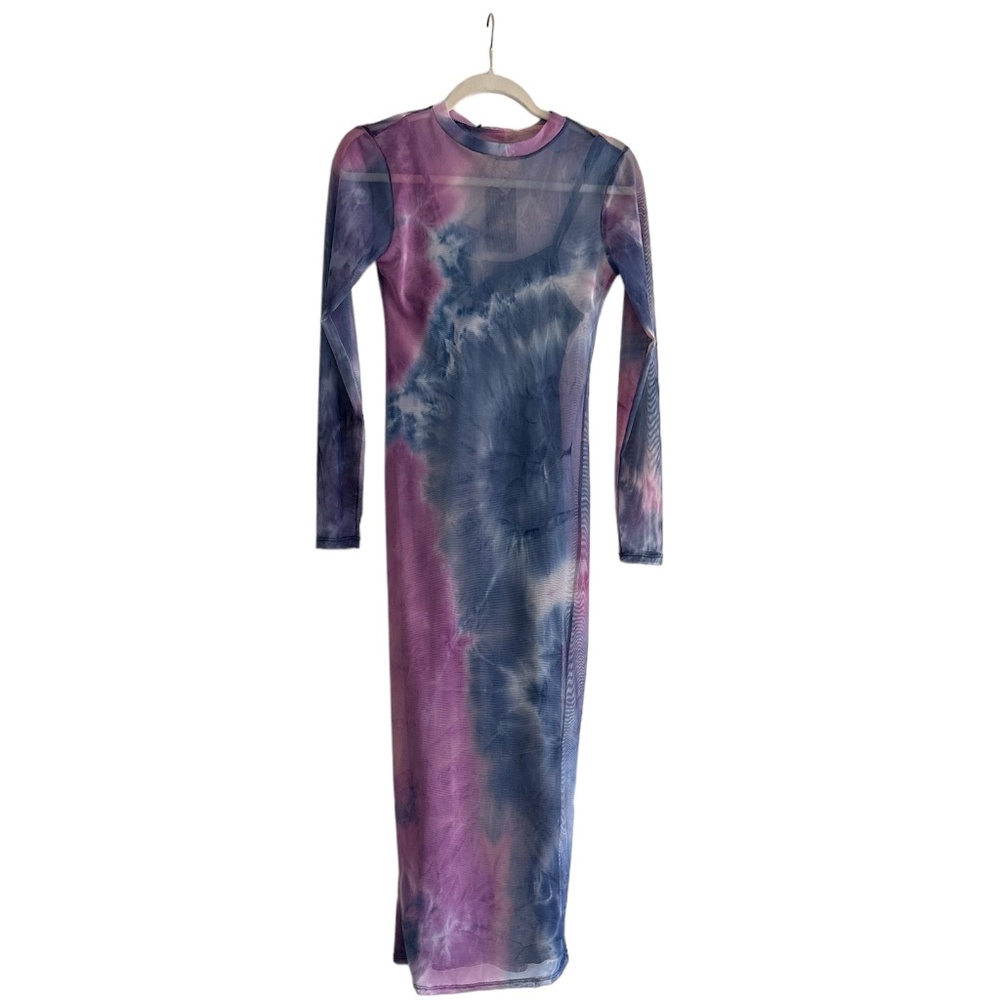 Mesh Tie Dye Fitted Dress